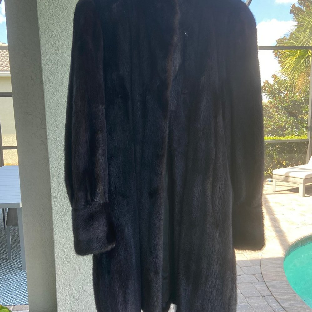 Mahogany Mink Swing Coat - Picture 3 of 14